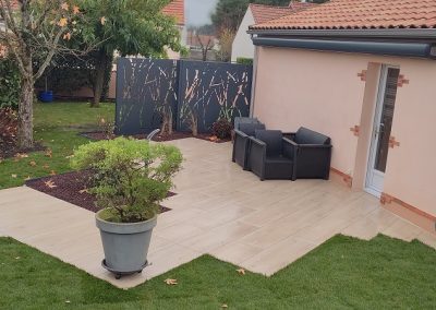 Terrasses effet bois & minérales